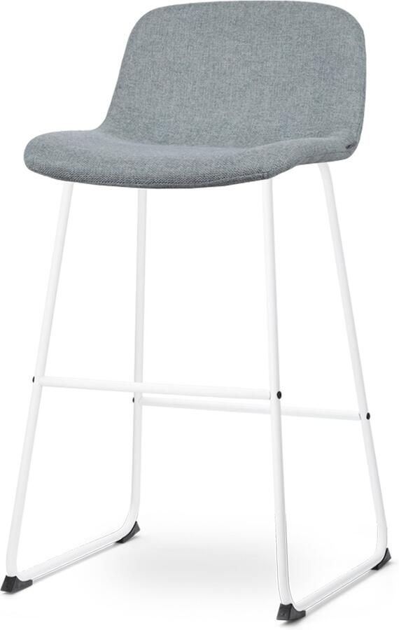 Nolon Nino-Mats Barkruk Zacht Groen Wit Onderstel Zithoogte 75 cm Stof Keuken