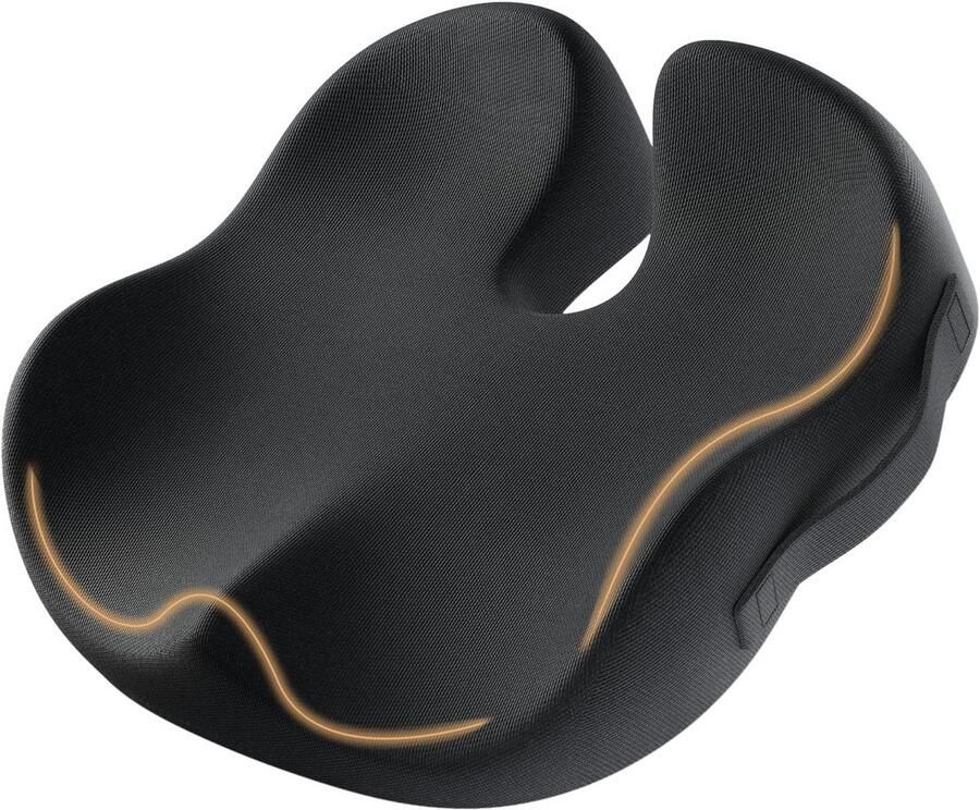 Nomadius ProtoArc SC Butterfly Zitkussen – Ergonomisch Orthopedisch Zitkussen – Stoelkussen & Stuitkussen – Memory Foam Wigkussen – Voor Bureaustoel Auto & Thuis – Ademend & Anti-Slip