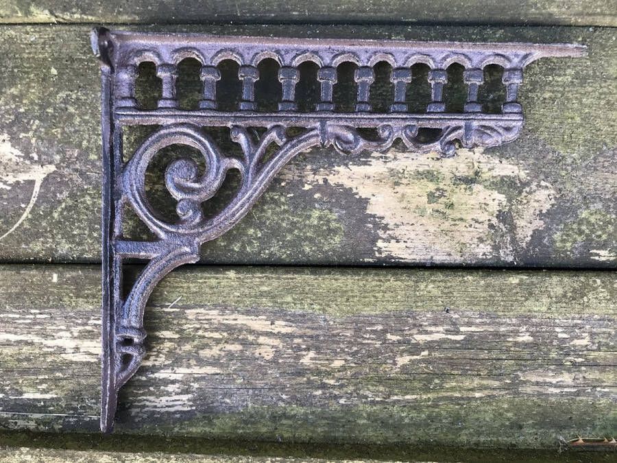 Non Branded Plankhouder wandsteun gietijzeren hoeksteun antiek