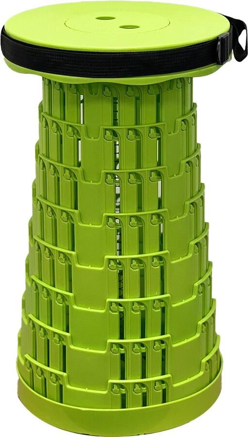 Non Opvouwbare Campingkruk Telescoop kruk opvouwbaar kruk Lichtgewicht Festival Stoel Draagbare en Verstelbare Klapkruk voor Outdoor & Reizen Tot 44 cm Groen