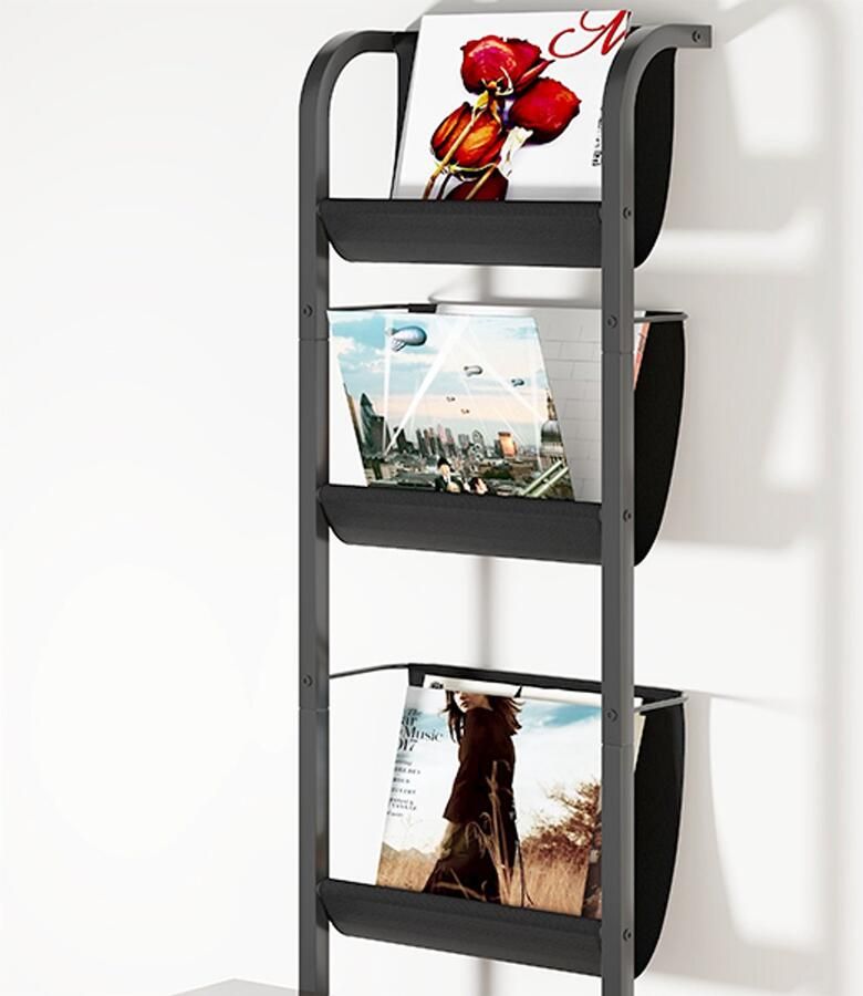 None Record Storage Stand Record Player Stand 6 Layers Side Table Record Rack Wooden Record Player Table Corner Rack Vinyl Record Display Stand for Album Storage Shelf Living Room Bedroom Brown-Black