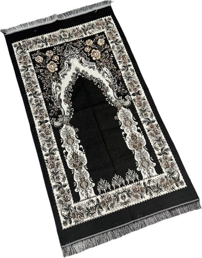 Noorgifts Gebedskleed Budget Zwart met Blauw