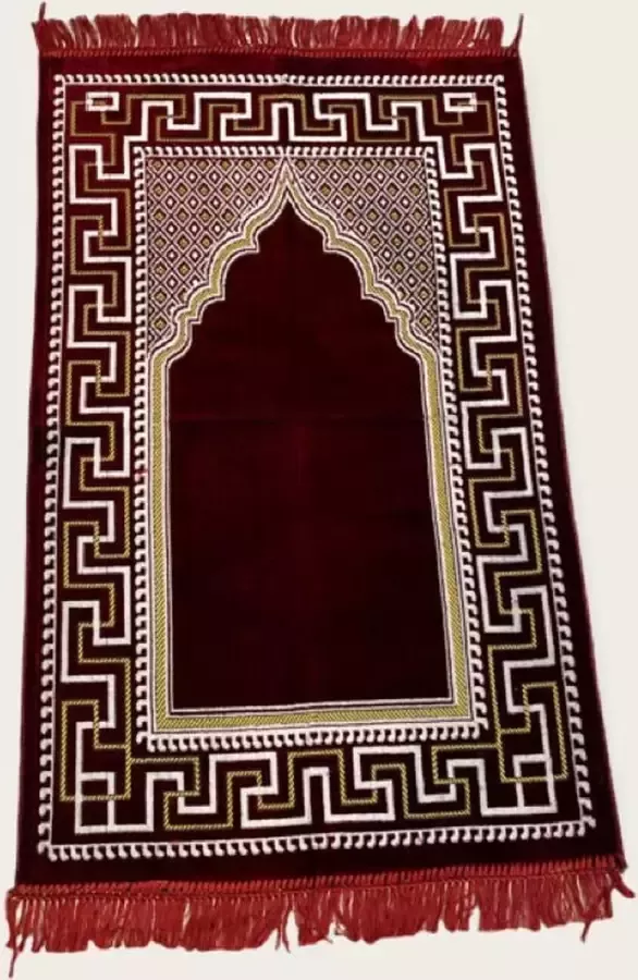 Noorgifts Gebedskleed Mihrab Motief Rood - Foto 2