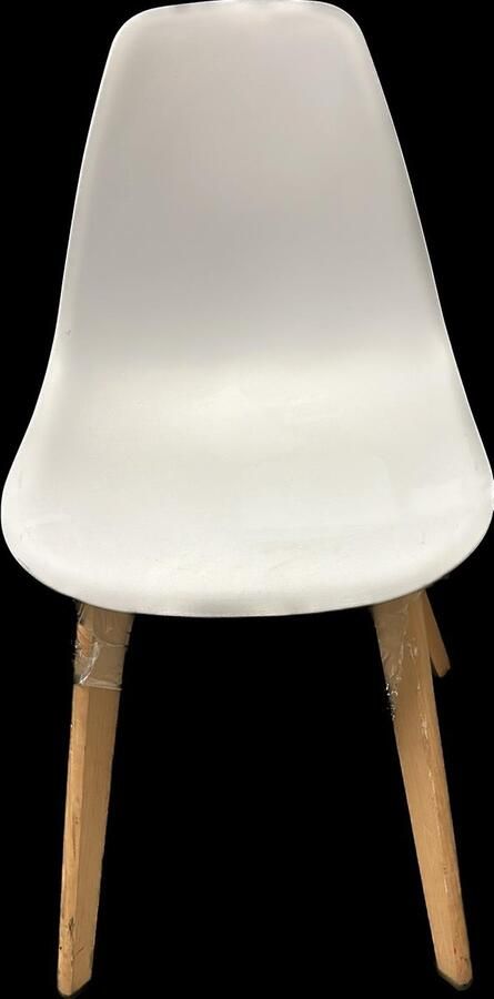 Nord Blanc 2 Moderne kunststof eetkamerstoelen stoelen wit ergonomische kuipstoelen Nordic Blanc Palerma Design white ergonomisch stoel zetel woonkamerstoelen zitting stevig hout plastic Scandinavisch Set van 2 stuks