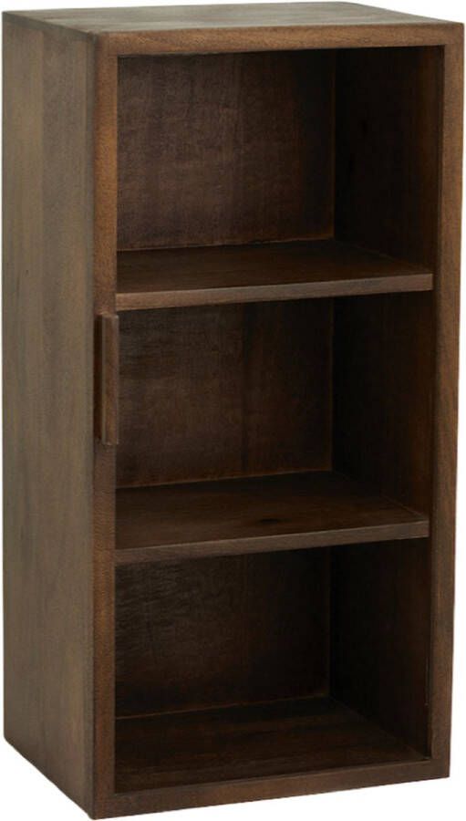 Nordal Wandkastje Nango mangohout met 1 deur 30 x 22 x 60cm
