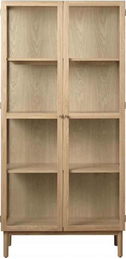 Nordic Home Alrik eiken vitrinekast 190 cm naturel