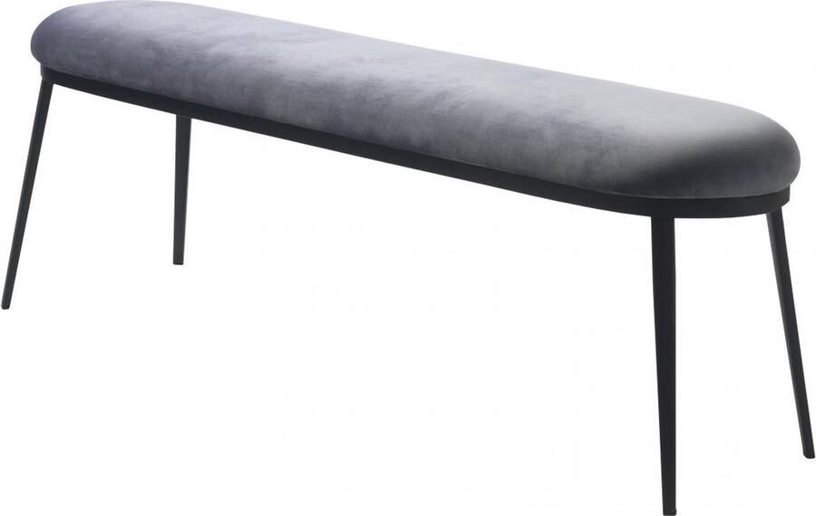 Nordic Home Arvid bankje 140 cm leer grijs