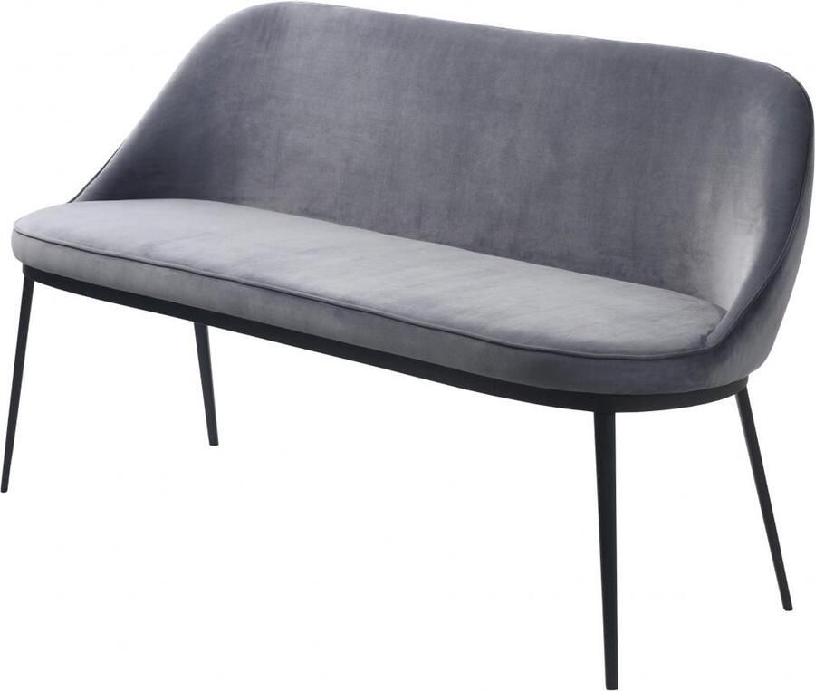 Nordic Home Arvid eetkamerbank velvet 140 cm grijs