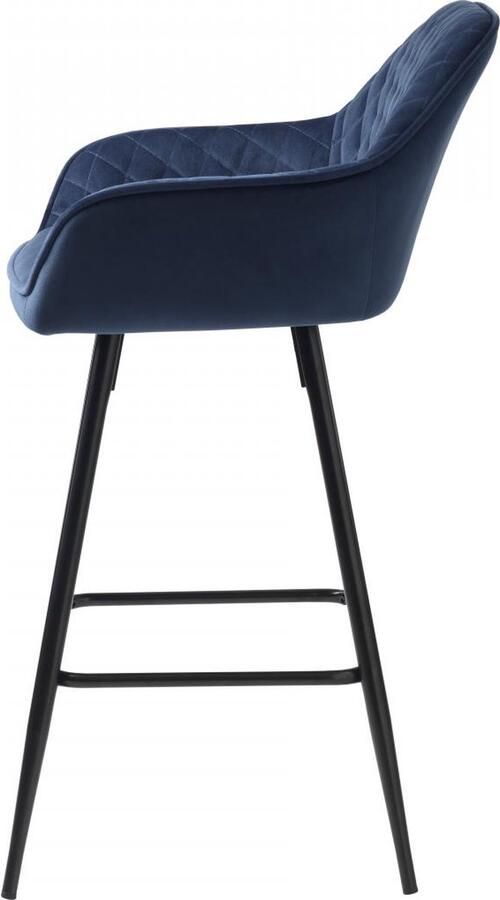 Nordic Home Bernt barstoel velvet blauw