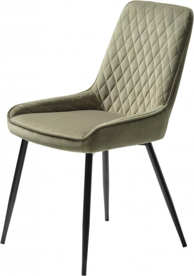 Nordic Home Bernt eetkamerstoel velvet olijfgroen