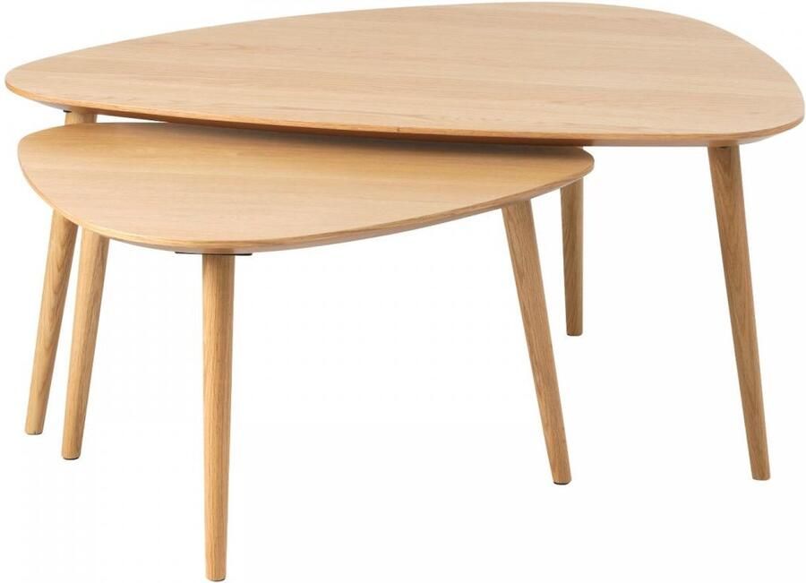 Nordic Home Heidi organische salontafels set van 2 naturel