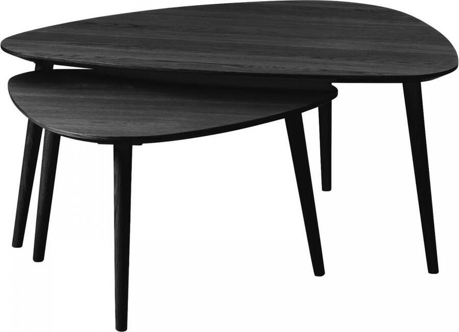 Nordic Home Heidi organische salontafels set van 2 zwart