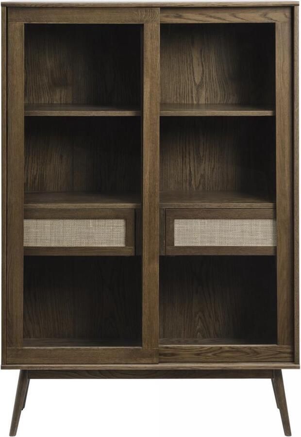 Nordic Home Ivar vitrinekast 160 cm bruin