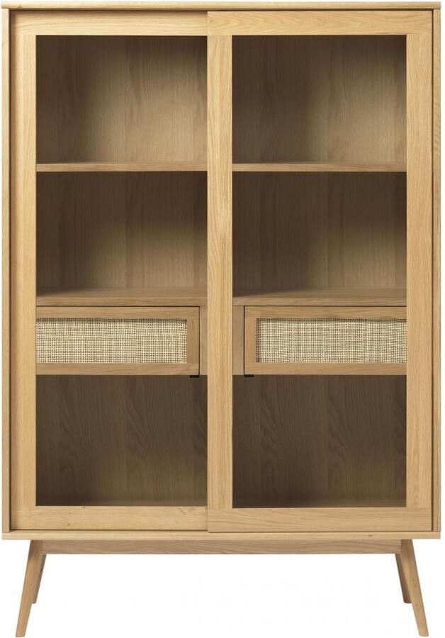Nordic Home Ivar vitrinekast 160 cm naturel