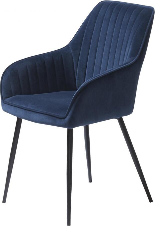 Nordic Home Kjell armstoel velvet blauw