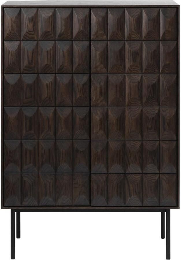 Nordic Home Magnus eiken drankkast 90 cm espresso