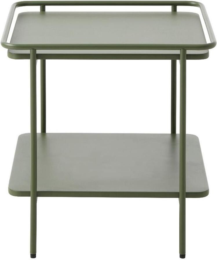 Nordic Home Millie bijzettafel 45x45 cm olijfgroen