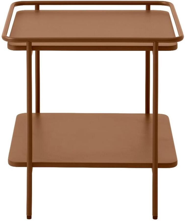 Nordic Home Millie bijzettafel 45x45 cm terracotta