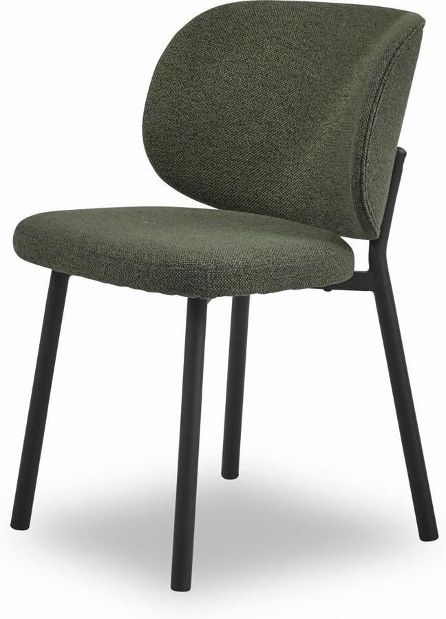 Nordic Home Milly eetkamerstoel bouclé groen