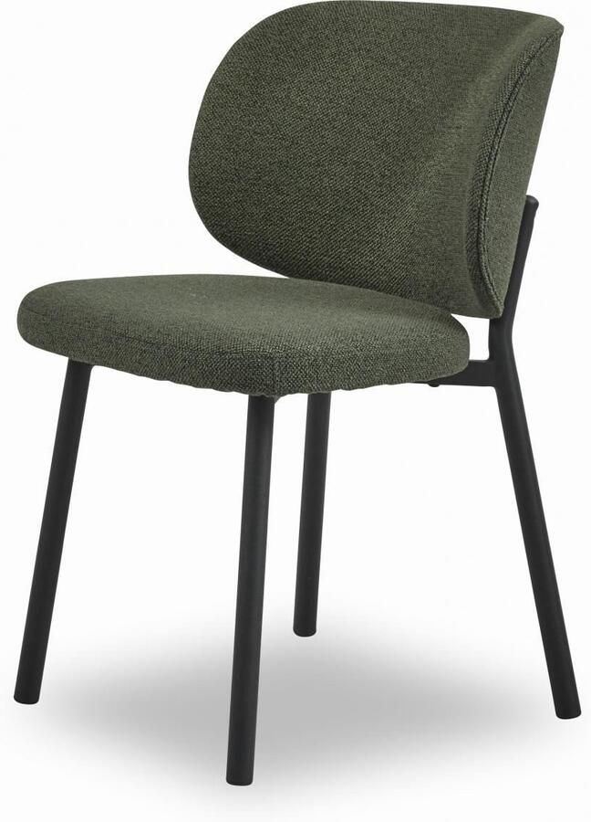 Nordic Home Milly eetkamerstoel bouclé groen