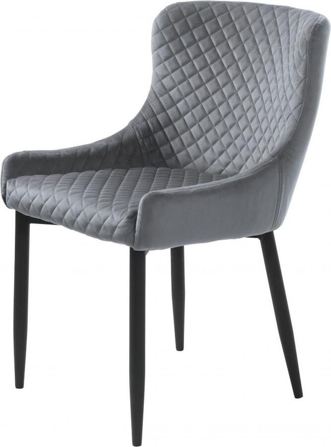 Nordic Home Milly eetkamerstoel velvet grijs
