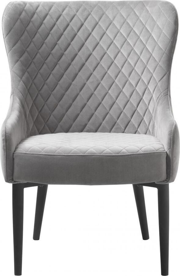 Nordic Home Milly fauteuil velvet grijs