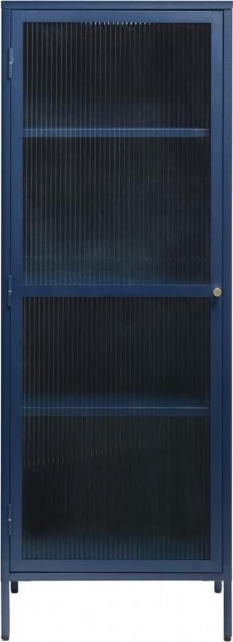 Nordic Home Olan glazen wandkast 160 cm blauw