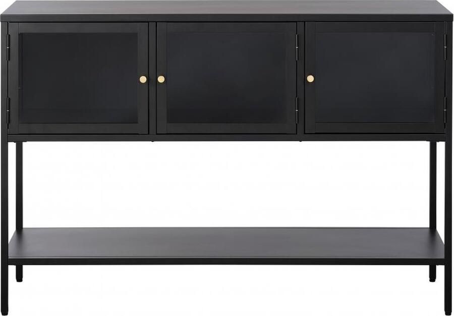 Nordic Home Ragnar hoog staand dressoir 130 cm zwart