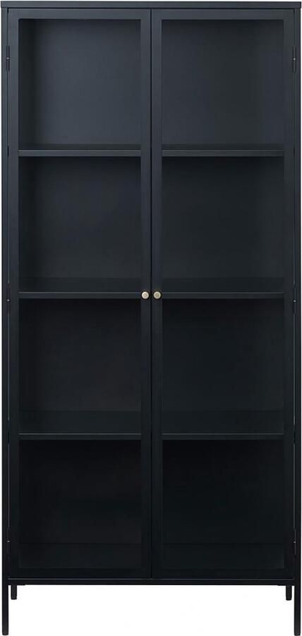Nordic Home Ragnar vitrinekast 190 cm zwart