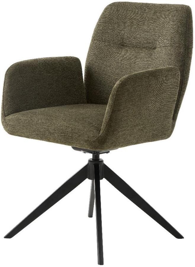 Nordic Home Roxanne draaibare eetkamerstoel groen