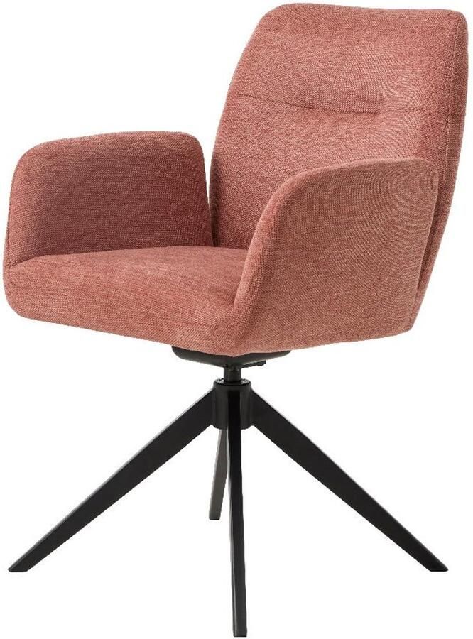 Nordic Home Roxanne draaibare eetkamerstoel rose
