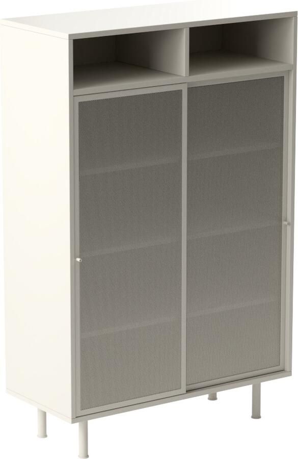 Nordic Home Sadie wandkast 140 cm grijs beige