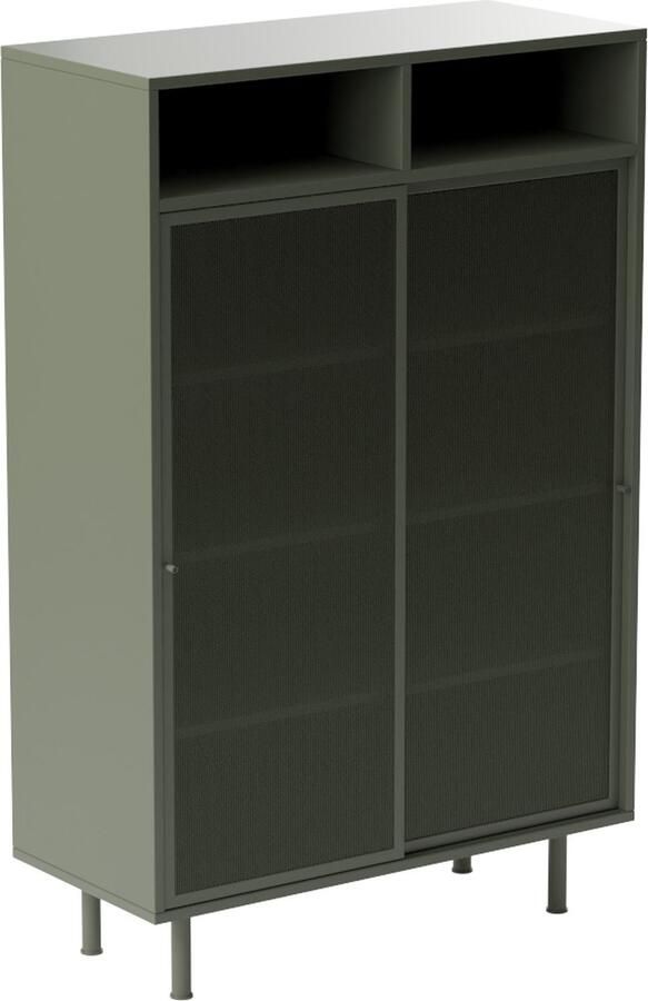 Nordic Home Sadie wandkast 140 cm olijfgroen