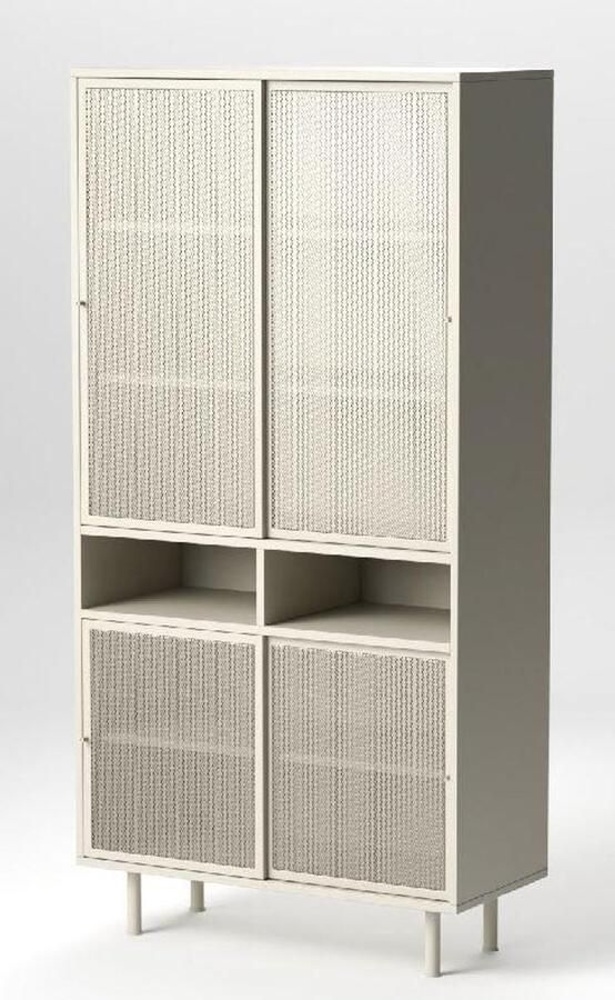 Nordic Home Sadie wandkast 180 cm grijs beige