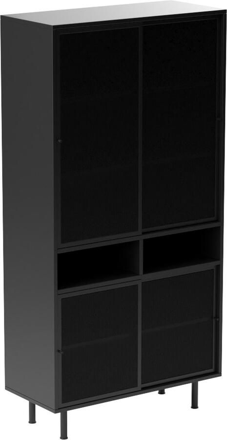 Nordic Home Sadie wandkast 180 cm zwart