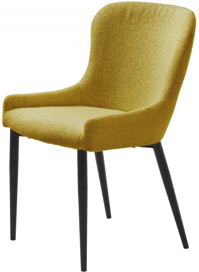 Nordic Home Safa eetkamerstoel bouclé geel