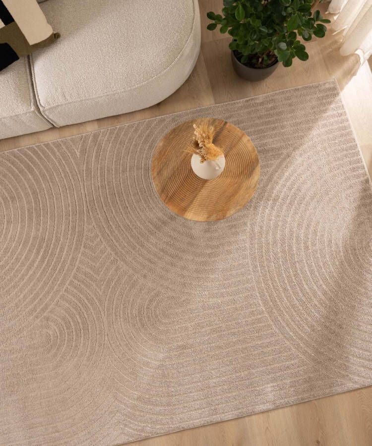 Nordic Weavers Scandinavisch vloerkleed Contour Curve beige 160x230 cm