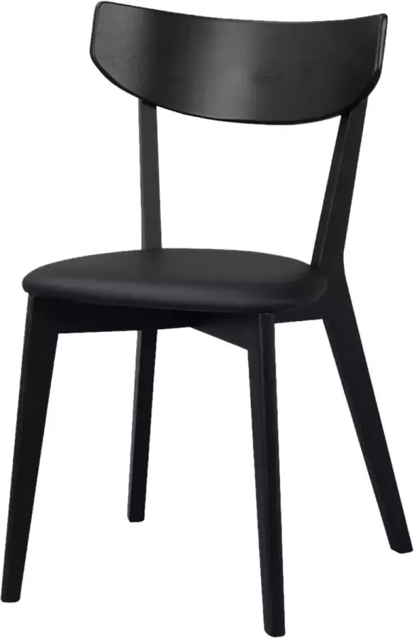 Rowico Home Ami Eetkamerstoel Zwart Eikenhout Met Zwart Zitkussen Kunstleer Houten Eetkamerstoel Scandinavisch Design - Foto 2