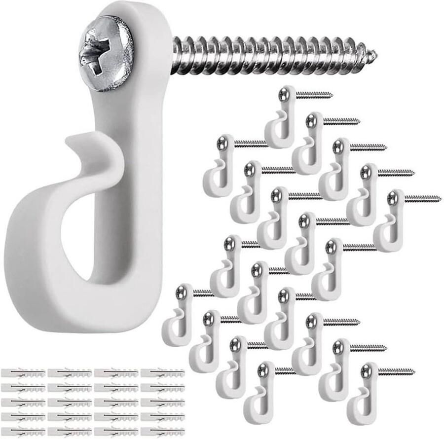 Nordivar Plafondhaken Zwart 12 Stuks RVS Plafondhaken Zwaar Draagvermogen met Veiligheidssluiting inclusief Schroeven voor Plantenmanden Vogelhuisjes Hangmatten