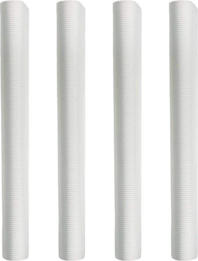 Nordix Antislipmat Transparant 4 stuks 45 x 150 cm Grip Kasten Ribbel Knippen Extra Lang Rubber