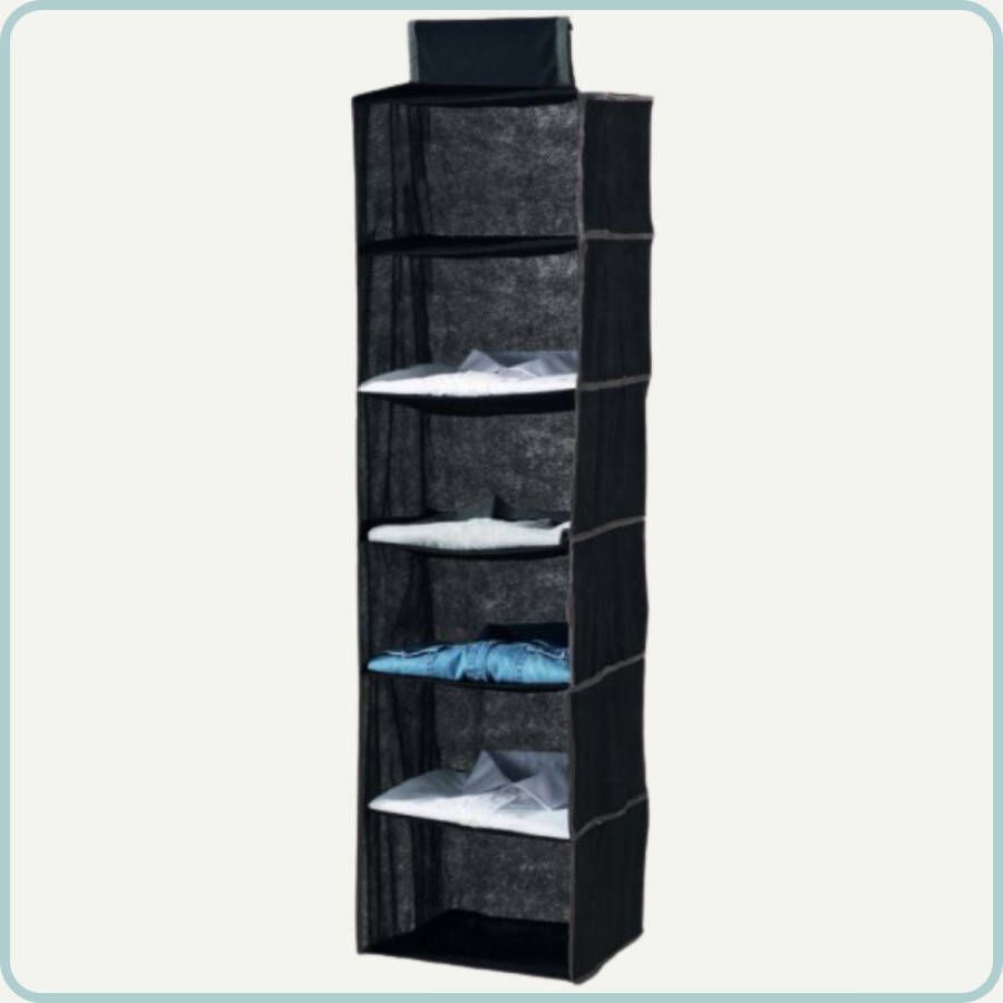 Nordix Kast Organizer Hangend Ophangbaar Kleding Verdeler 6 Vakken 30x30x120 cm