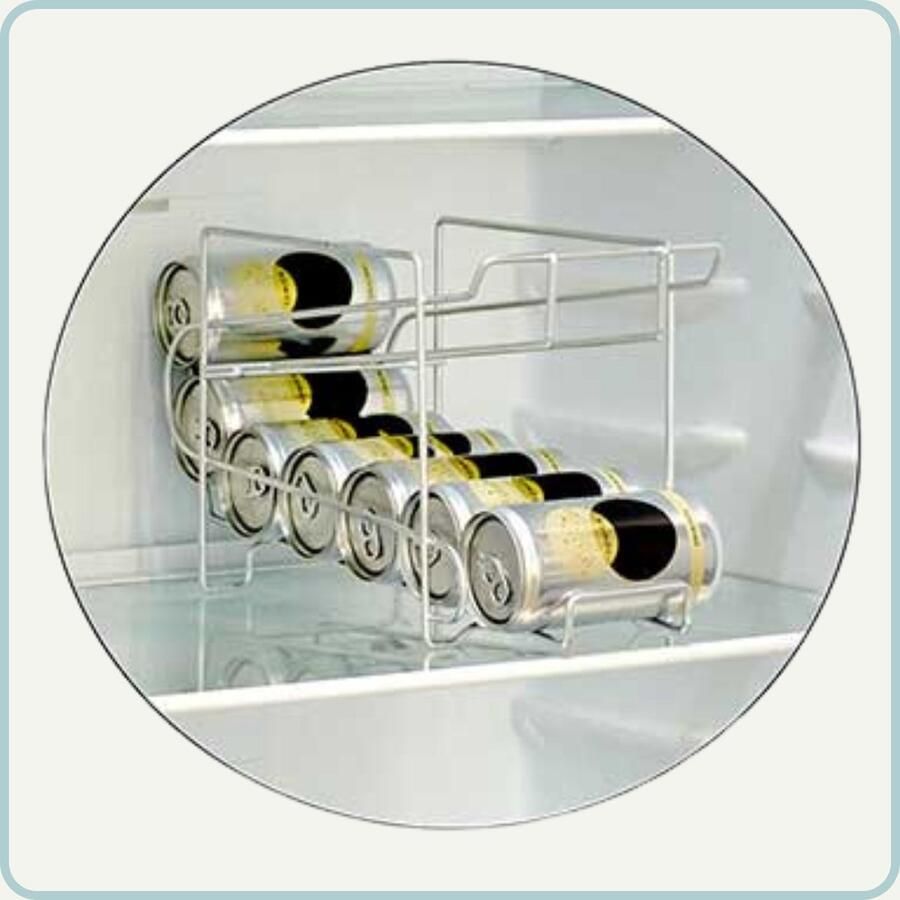 Nordix Blikjes Organizer Blikjeshouder Koelkast Metaal