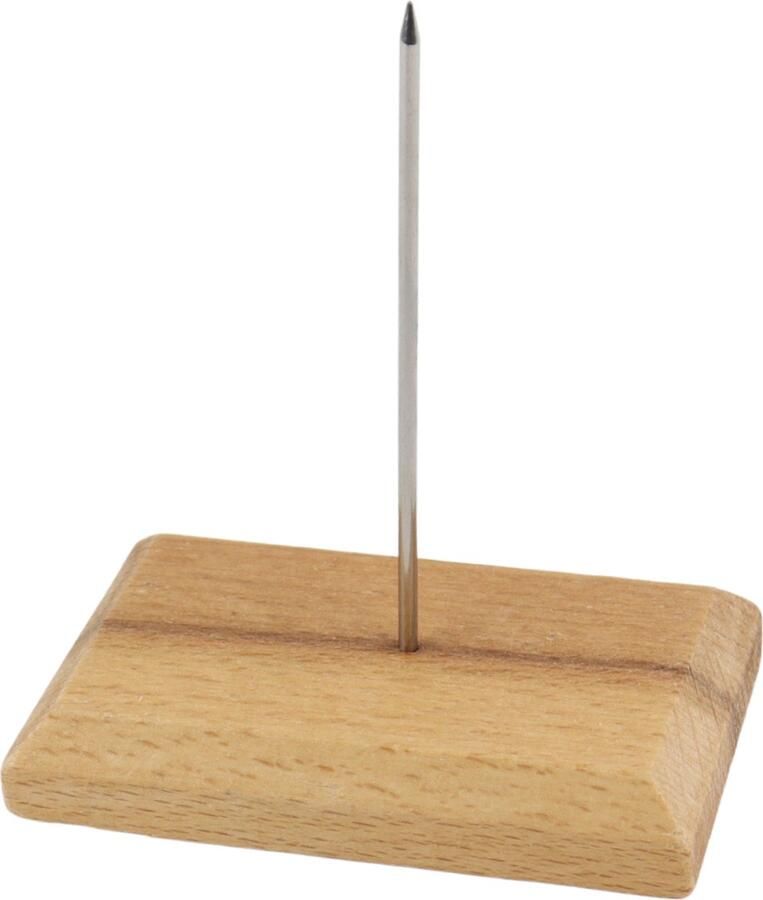 Nordix Bonnenprikker Metaal Hout Bonnenhouder Papierprikker 8.5x5.5x10 cm