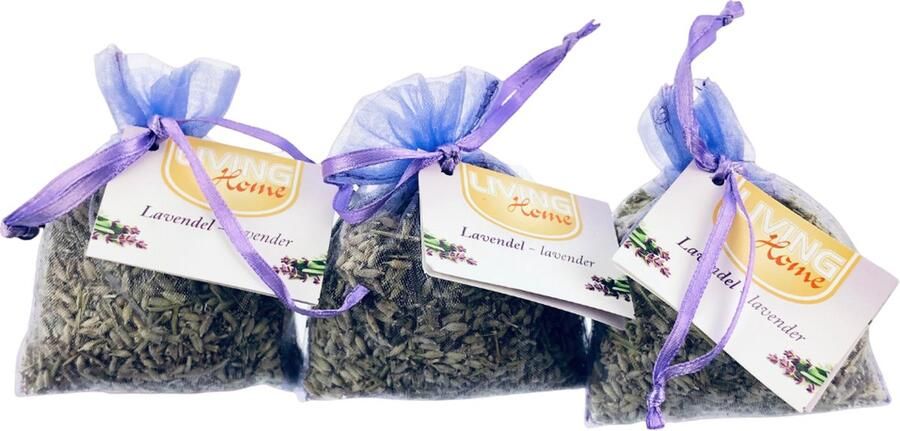Orange85 Geurzakje Lavendel 3 Stuks Sokkenlade Kledingkast Tegen Motten Geur Verfrissend Paars Zakje - Foto 2