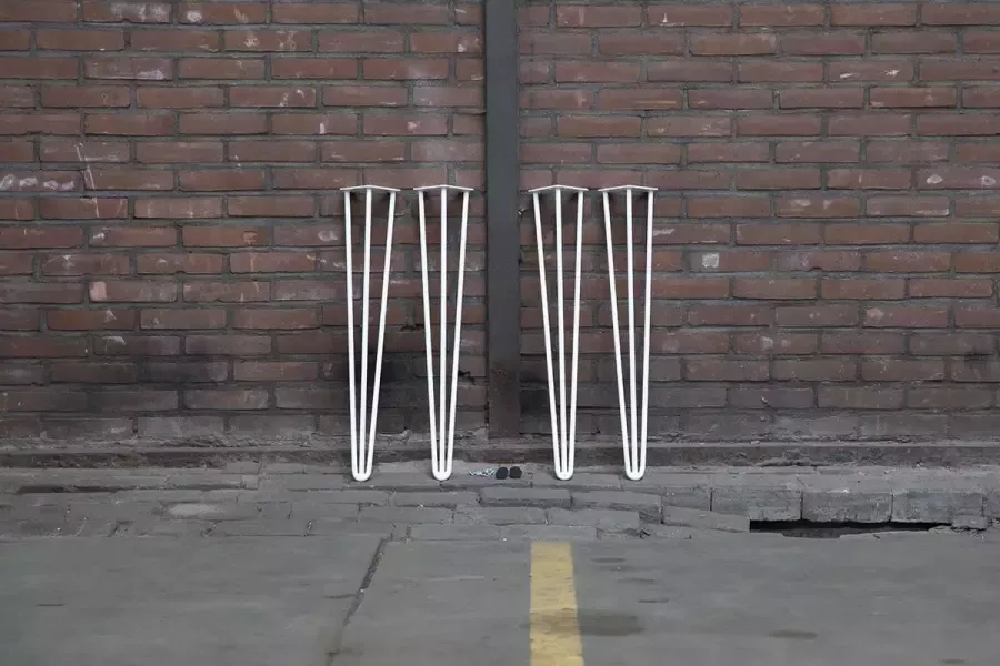 Nordstahl Set hairpin tafelpoten Wit