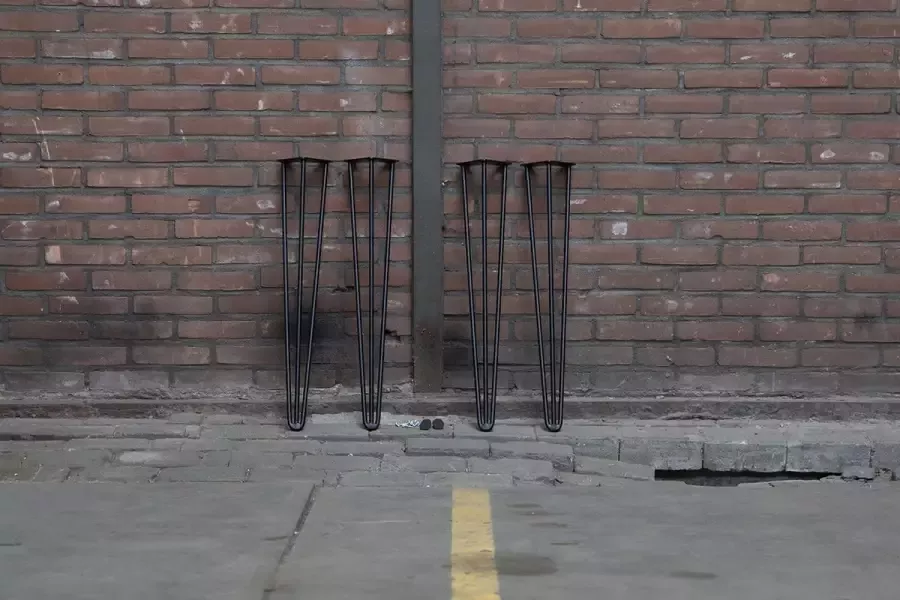 Nordstahl Set hairpin tafelpoten Zwart