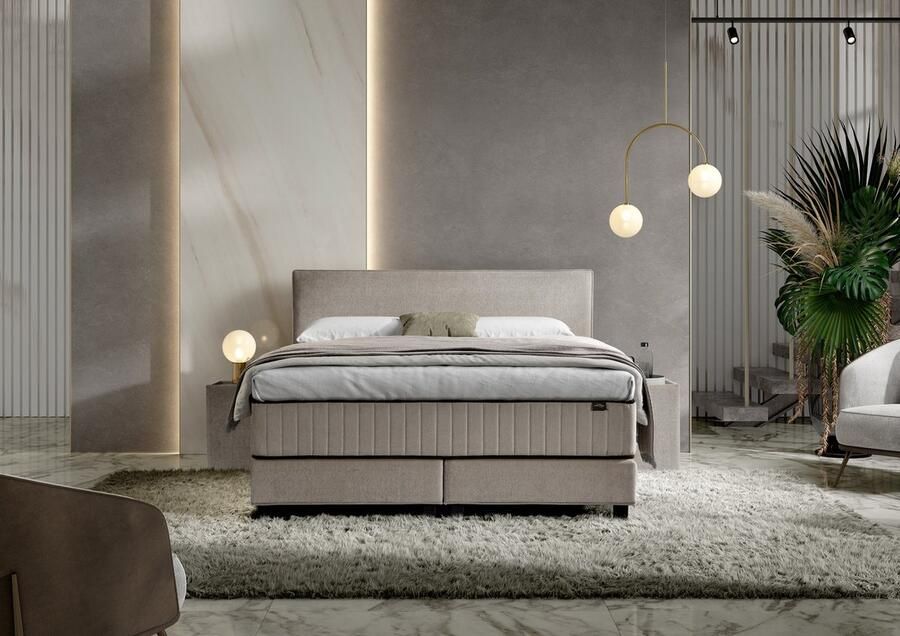 Norma Hotel Chique Boxspring 180x200 Norma Continental Hotel Chique Vlak Meegestoffeerd Pocket Matras Incl. Topper