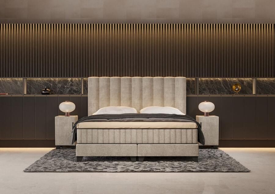 Norma Hotel Chique Boxspring 180x200 Norma Zagato Hotel Chique Vlak Meegestoffeerd Pocket Matras Incl. Topper Toronto 04