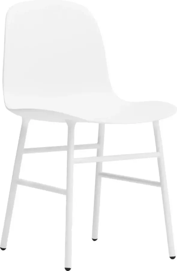 Normann Copenhagen Form Chair Stoel Wit met stalen onderstel