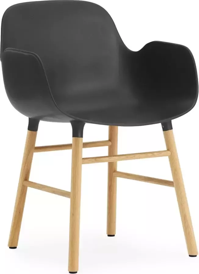 Normann Copenhagen Form fauteuil met houten frame zwart eiken